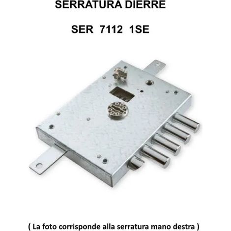 SERRATURA DIERRE 7112 ENTRATA 70 mm SINISTRA 4 CATENACCI + 1/2 GIRO (1/2)