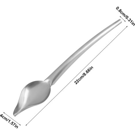 Saucenlöffel aus Edelstahl, ideal zum Anrichten von Desserts und Speisen, zum Dekorieren von Tellern, Design L (1/5)