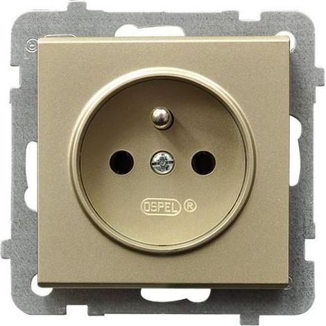 Sonata Einzelsteckdose mit/ohne Champagnergold GP-1RZ/m/39