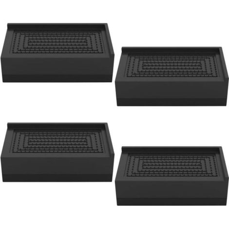 Lot de 4 Rehausseurs de Meubles Pour Canapé,(Rectangulaire,Noir)Table Basse,Lit,Armoire,Bureau Augmente la Hauteur de 40 mm (1/5)