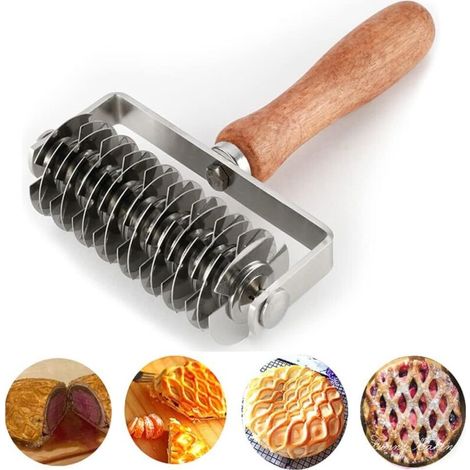 Rouleau A Pate - Acero Inoxidable - 20,5 X 13,3 X 5 Cm - Para Tartas Y Pasteles - 1 Unidad (1/5)