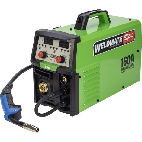 SIP WELDMATE AUTOPLUS 160A MIG/ARC/TIG Synergic Inverter Welder - L42 x W18 x H30 cm