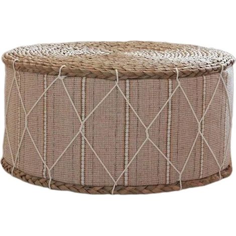 Coussin de sol futon rond de style japonais, coussin de méditation, repose-pieds, pouf, siège pour salon, chambre, yoga, Rooilk White (1/5)