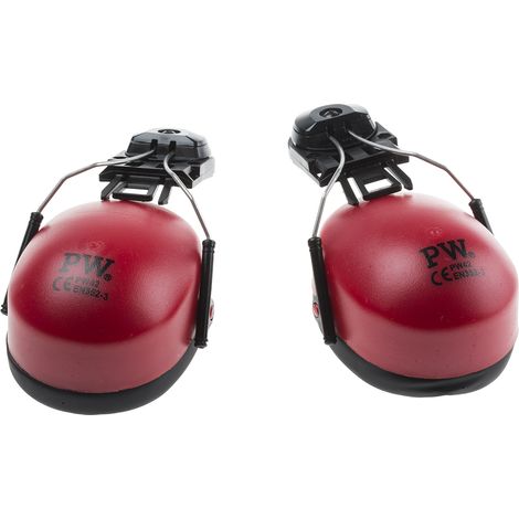 Rs Pro – Casque anti-bruit coquille 23dB rouge – Réduction sonore 23dB – Conformité ANSI S3.19 NRR, CE, EN 352-3 – Protection auditive professionnelle