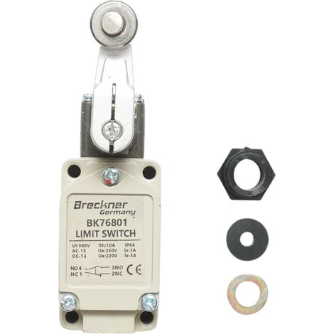 Interruttore di fine corsa con braccio regolabile e rullo – 380V / 1NO + 1NC / IP66 Breckner Germany (1/5)