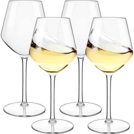 Incassable Verres à Vin 550ml Plastique Verres à Pied, Lot de 4 (1/5)
