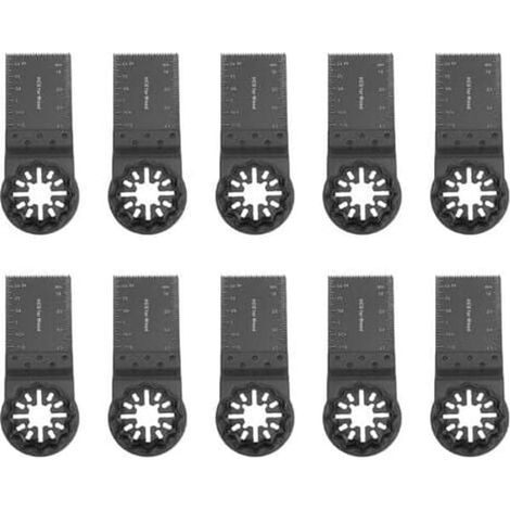 Ecleanfy - Lot de 10 lames de scie oscillantes, accessoire pour outil multifonction oscillant, lame de scie universelle compatible avec Dremel, Bosch, Makita et Fein (blanc). (1/4)
