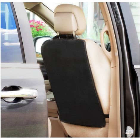 Protège-dossier de siège auto enfant - Lot de 1 - Tapis de protection premium pour garnitures - Imperméable haute résistance contre saletés, boue et rayures - Housse surdimensionnée pour appuie-tête e (1/4)