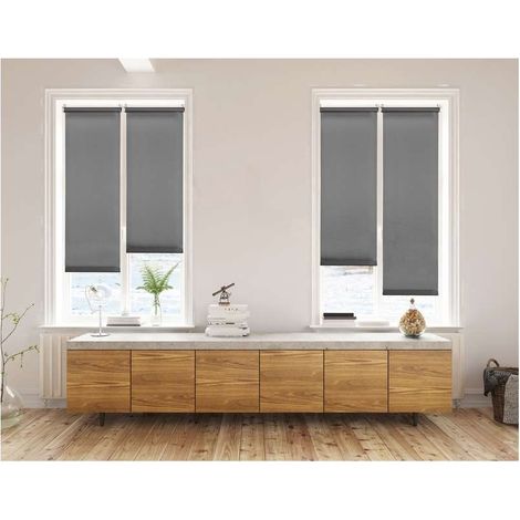 CLIPeFIX - Tenda a rullo semifiltrante Gris asfalto 45x180