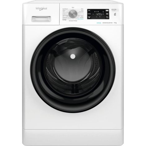 Whirlpool – Lave-linge frontal 9kg – Classe A – Vitesse d'essorage 1200 trs/min – Niveau sonore 78 dB – Départ différé