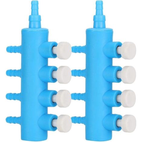 Deux séparateurs d'air pour aquarium, raccord de tuyau d'air réglable, compatibles avec les pompes à air pour aquarium et les accessoires pour aquarium. (1/4)