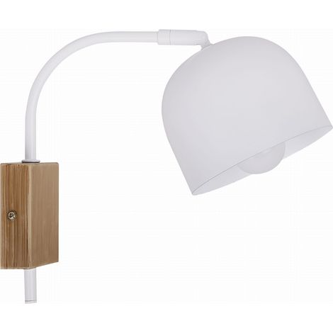 Applique Candellux RUPI bianca legno chiaro 1xE27 interno (1/3)