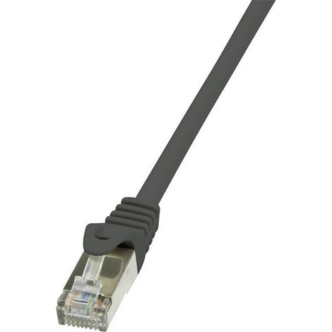 LogiLink 0.25m Cat.6 F/UTP RJ45 - 0,25 m - Cat6 - F/UTP (FTP) - RJ-45 - RJ-45 - Noir (CP2013S)