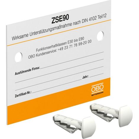 OBO Bettermann Vertr Kennzeichnungsschild f.Zugentlastung KS-ZSE DE (1/3)
