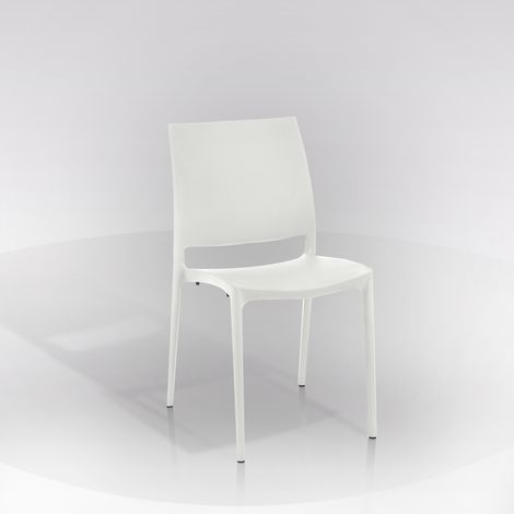 SEDIA MOD. LUNA IN POLIPROPILENE BIANCO (1/3)