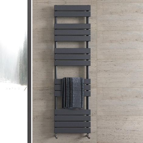 Biubiubath Flat Panel Towel Rail Radiator 1600x450mm Anthracite (1/4)