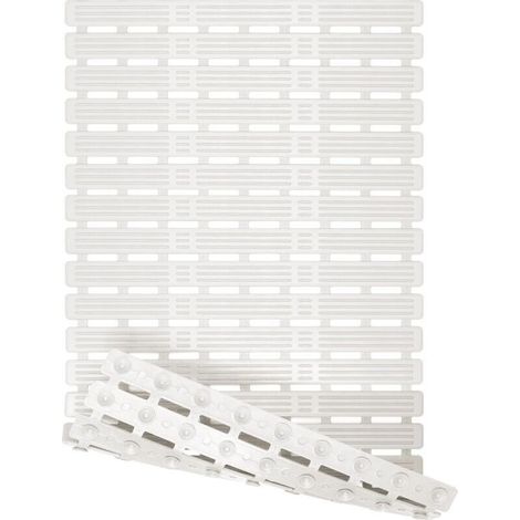 Non-slip, long and foldable bathroom mat for shower room, anti-slip/9040cm, pure white suction cup floor mat (1/5)