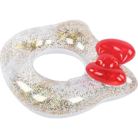 Bouée de natation en forme de nœud papillon pour chats, modèle circulaire flottant pour piscines. (1/5)