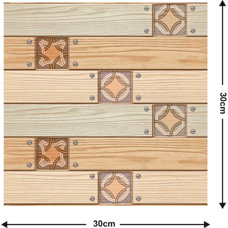 5 Pièces Autocollants muraux 3D autocollants pour chambre à coucher - Papier peint mousse décoratif pour fond de mur (1/2)