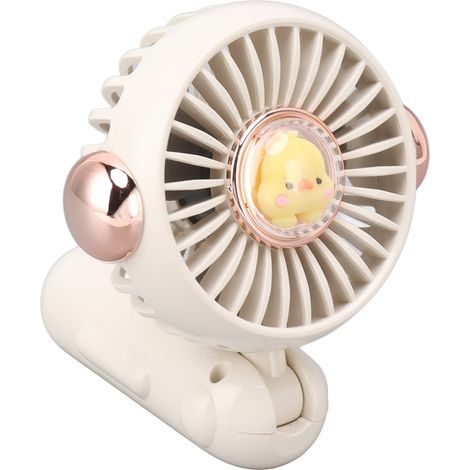 Faltbarer Mini-Ventilator, niedlich, leicht, 900 mAh, verstellbar, leise, Handventilator für den Sommer, Weiß (1/5)