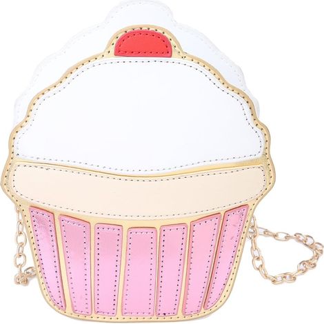 Sac à bandoulière personnalisé en forme de nourriture avec messager de dessin animé mignon (gâteau de tasse)
