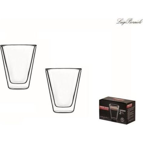 Luigi Bormioli 2 Bicchieri Thermic Glass per caffe Caffeino Cl 8,5
