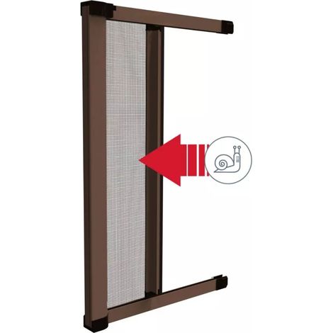 zanzariera orizzontale per porta finestra con frizione "roto" marrone 160x250 cm
