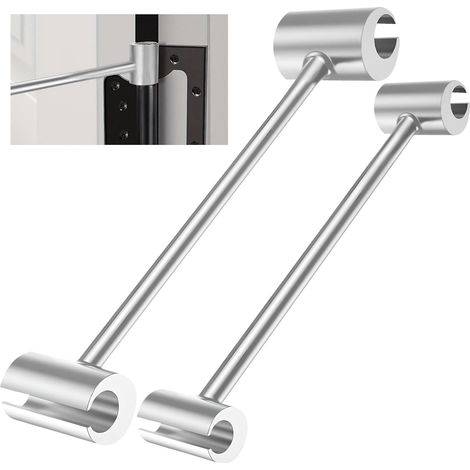 Juego de 2 llaves de ajuste de bisagras de puerta, 14-19 mm y 23-25 mm, llave de reparación de bisagras de puerta ajustable para instalación residencial y comercial (1/5)
