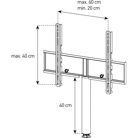 Les Tendances – Support TV rotatif pour écrans 32-80" – Charge max 35 kg – Fixation VESA 200/300/400 – Rotation 24° – AC2COBK (1/5)