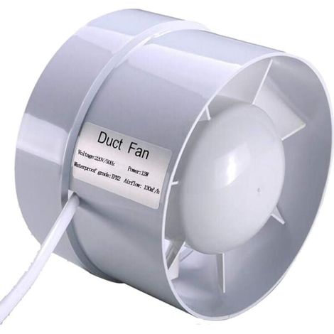 Extracteur D Air Silencieux 100Mm 12W 130M³H Économe Énergie Ventilateur Conduit Salle De Bain Serre Tente (1/4)