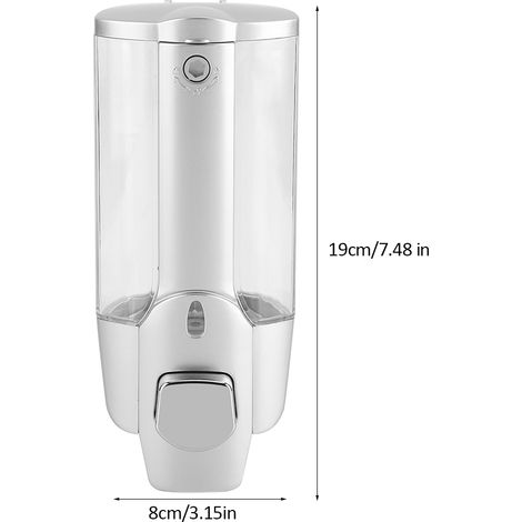 Distributeur mural manuel de savon/shampoing, capacité de 350 ml, pour salle de bain et cuisine. (1/5)