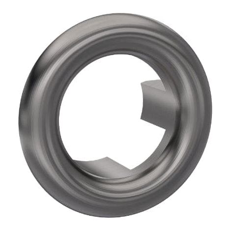 Nuie Brushed Pewter Round Overflow Cover - OVFL07 (1/4)