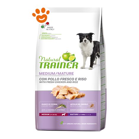 Trainer Natural Dog Mature Medium Pollo - Trainer Natural Dog Mature Medium Pollo - Sacco Da 12 Kg
