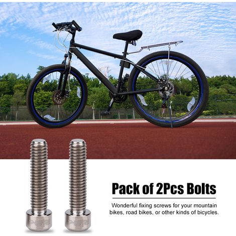 RISK Packung mit 2 M6 x 25 mm Schrauben für Mountainbike-Scheibenbremssättel (Titanfarbe) (1/5)