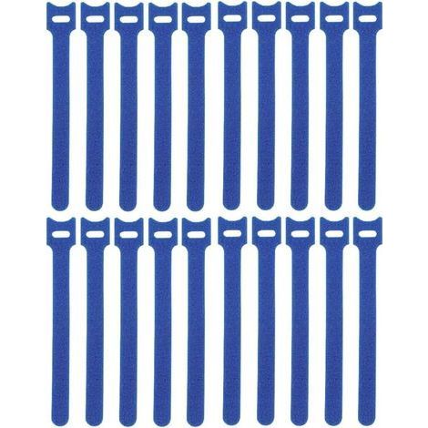 30 bandes auto-adhésives velcro avec anneau pour pièces, diamètre 10 mm, blanc (1/5)