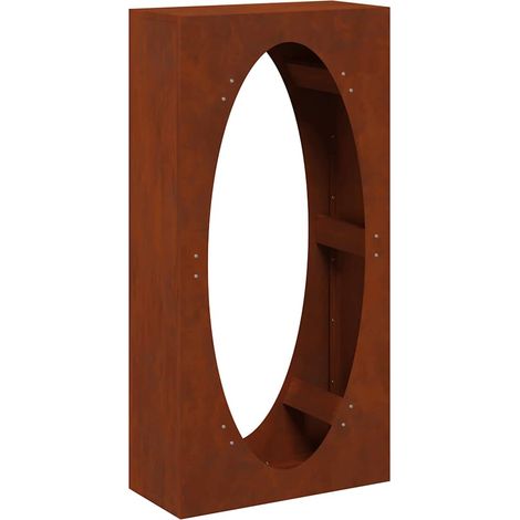 Maison Exclusive - Rastrelliera per Legna da Ardere 50x23x100 cm in Acciaio Corten (1/5)
