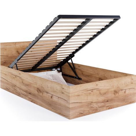 Lit coffre 120 x 190 cm Panama – Sommier relevable à vérins – Charge 200 kg – Tête de lit incluse – 5 coloris disponibles – Kids Literie (1/5)