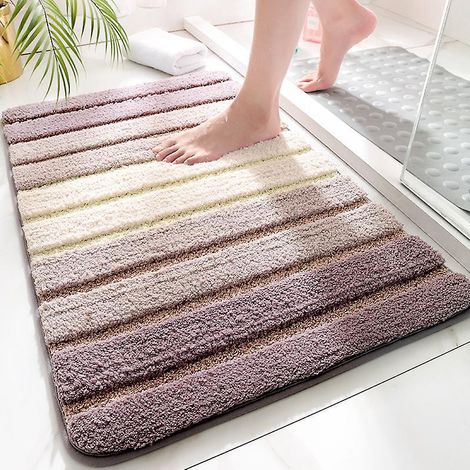 50 X 80 Cm,beige , Tapis De Bain Antiderapant,extra Doux Tapis Salle Bain,lavable En Machine,absorbant L'eau (1/5)