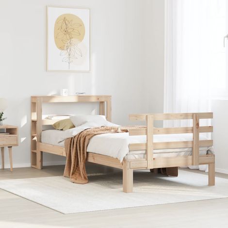 Bed Frame with Headboard without Mattress 90x200 cm vidaXL (1/5)