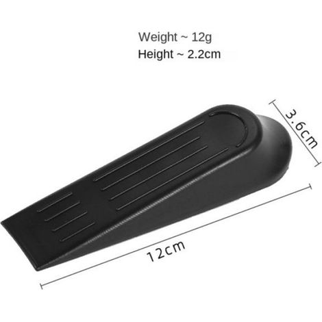 Butée De Porte - Lot De 20 Unités - Base Antidérapante - Pour Moquette Béton Carrelage Parquet - Plastique Noir (1/5)