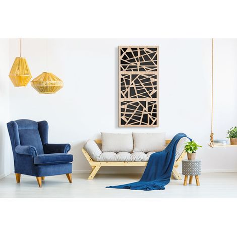 DIAGONAL - Quadro arredo LASERCUT composito Legno e PVC - Misura: 50x100 cm (1/4)