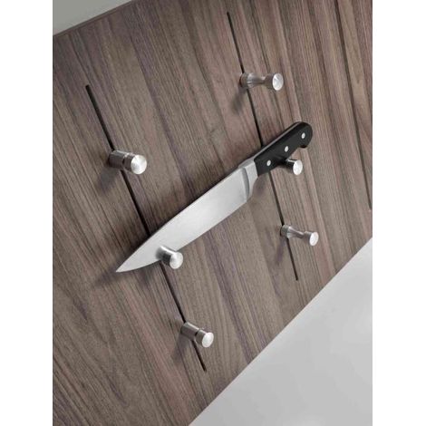 Kit support couteaux pin - Charge par paire : 15 kg - Décor : Aluminium - SALICE (1/5)