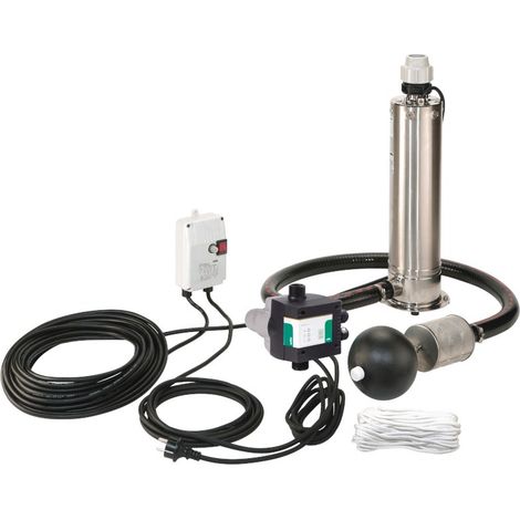 Wilo – Pompe immergée inox 5 m³/h – Débit 5 m³/h – Profondeur 20 m – Pression 2 bar – IP68 – Installation facile avec accessoires inclus - TWI 5 SE (1/3)