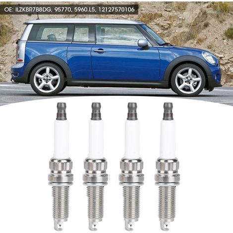 4 bougies d'allumage iridium ILZKBR7B8DG compatibles avec Cooper / CITROËN / PEUGEOT 1.6L/1.6T (1/5)