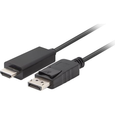 Lanberg DisplayPort (M) V1.1 – HDMI (M) Adapterkabel, 1,8 m, schwarz (1/3)