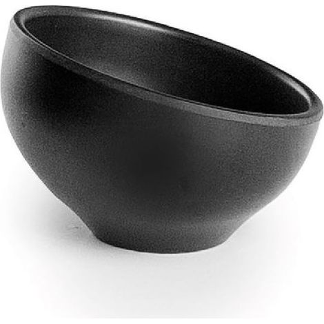 Bol en mélamine noire, 100% sans BPA, empilable, design élégant, lavable au lave-vaisselle, diamètre 8 cm, hauteur 5 cm. (1/5)