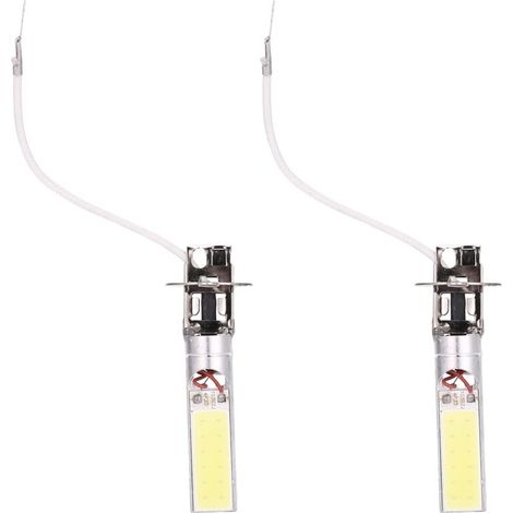 2er-Pack H3 15W Xenon-weiße COB-LED-Tagfahrlichtlampen für Fernscheinwerfer (1/4)