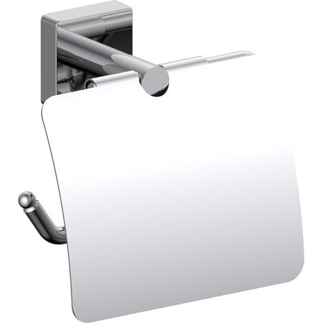 Inda - Rollenhalter basCulante mit Deckel Forum Quadra Chrom glänzend