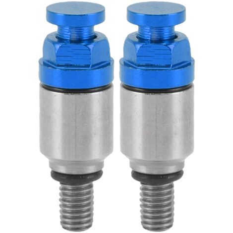 2 piezas M5x0.8 válvula de alivio de presión de purga de aire de horquilla de aleación de aluminio, repuesto para CRF150R CR125R CR250R CRF250R azul (1/4)