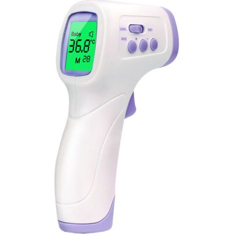 Thermomètre médical infrarouge frontal sans contact, haute précision, version standard anglaise, pour adultes et enfants, mesure rapide de la température corporelle, thermomètre numérique digital. (1/4)